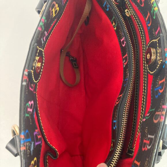 Dooney & Bourke Multi Color Monogram DB75 Nelly Tote Shoulder Bag - Picture 11 of 14